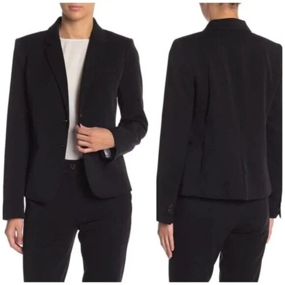J.Crew Classic Women's Schoolboy Blazer Jacket Notch Collar Black Small K2899 - Picture 1 of 13